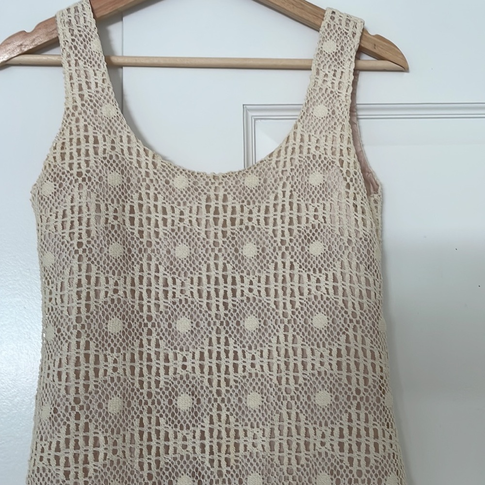 Brigid Catiis lace cream dress. Size small - Picture 2 of 4